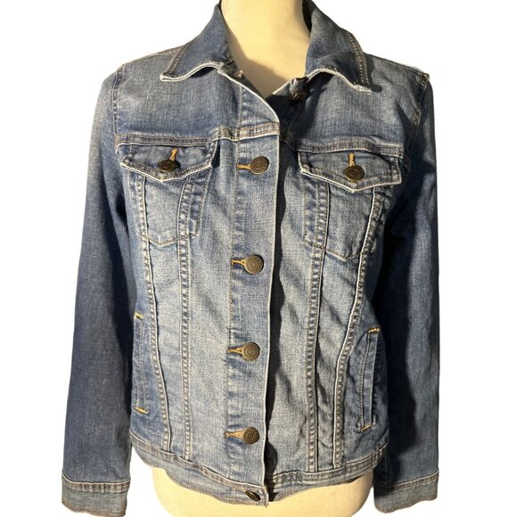 Old Navy Jean Jacket Medium Sweet Best Friend Gift Painted Design - Picture 4 of 8